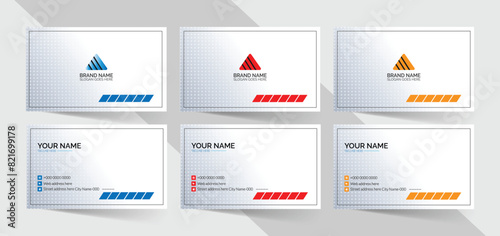 Clean business card set, premium business card layout, Name card, Company business card