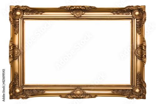 Elegant White Gallery Frame for Wall Display Isolated on Transparent Background