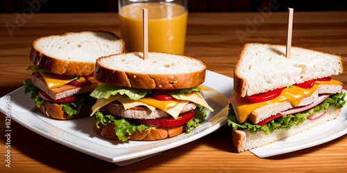 sandwich with ham and cheese