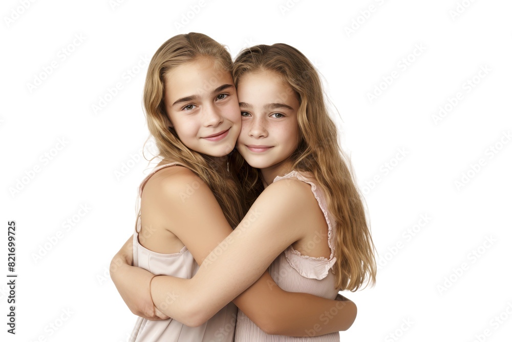 Heartwarming Embrace of Two Friends Isolated on Transparent Background Heartwarming Embrace of Two Friends Isolated on Transparent Background