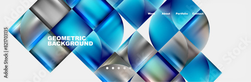 Circle triangle geometric web site page template. Vector Illustration For Wallpaper, Banner, Background, Card, Book Illustration, landing page