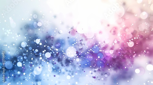 A cluster of particles in an abstract background, with a cool color temperature and a relaxing atmosphere, isolated on solid white background