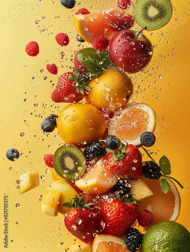 Capture the vibrancy and freshness of the fruit with a dynamic worms-eye view angle Show the fruit in a visually compelling way that makes it irresistible to potential customers