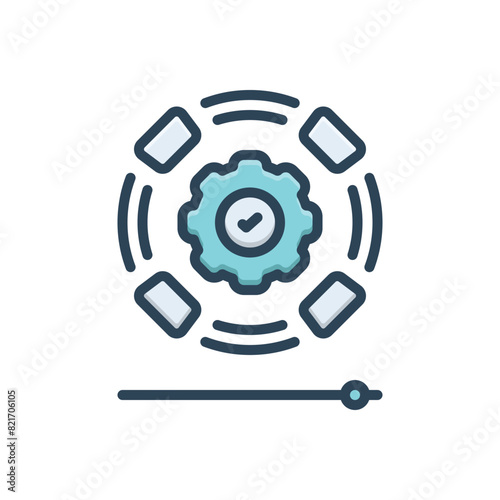Color illustration icon for excellent services