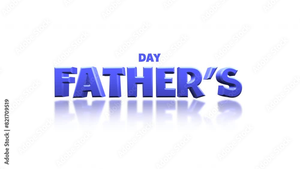 Promotional banner for Fathers Day. Blue letters on a white background. Encourages celebration and participation Promotional banner for Fathers Day. Blue letters on a white background. Encourages celebration and participation