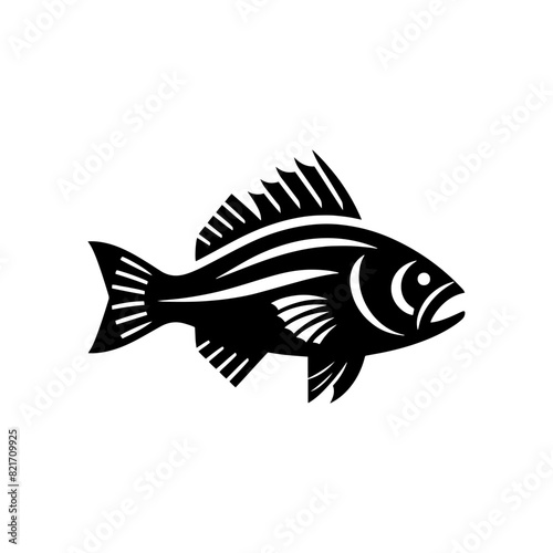 Whimsical Haddock Silhouette - Playful Delight of Marine Life - minimallest haddock vector
