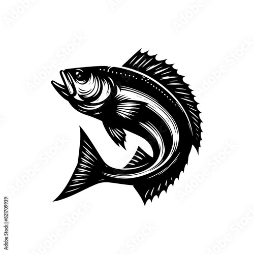 Ethereal Haddock Silhouette - Otherworldly Grace in Aquatic Imagery - haddock illustration
