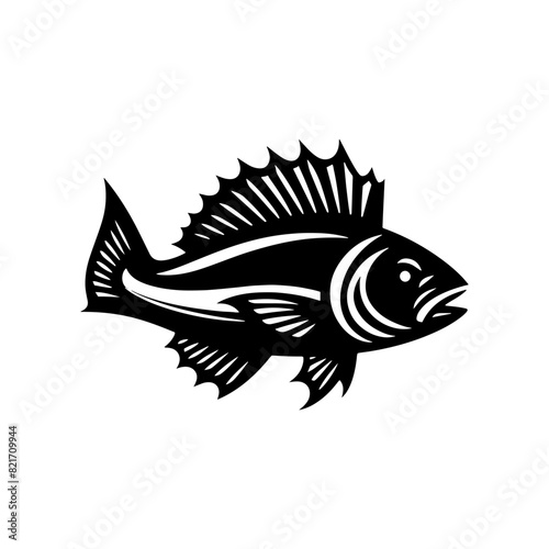 Cosmic Haddock Silhouette - Celestial Wonder in Underwater Art - haddock illustration
