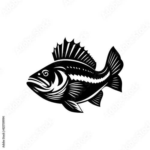 Tranquil Haddock Silhouette - Calm Serenity in Underwater Realms - haddock illustration
