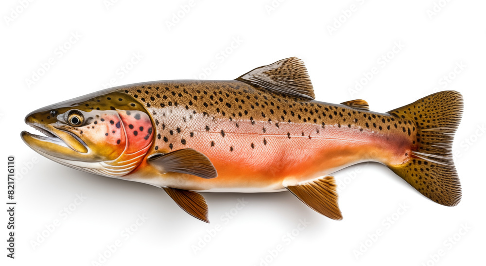 Fototapeta premium Trout on white background