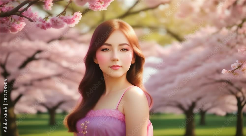 Smiling woman in a park on a sunny day, surrounded by greenery, embodies natural beauty and happiness Smiling woman in a park on a sunny day, surrounded by greenery, embodies natural beauty and happiness
