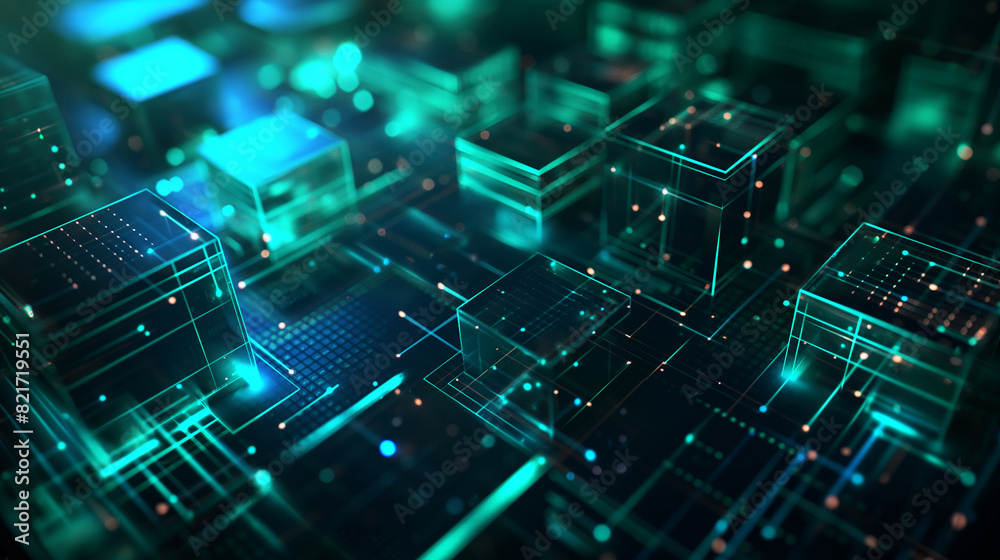 digital data cubes with binary codes and circuit lines, futuristic technology background, modern cyber tech wallpaper, business background digital data cubes with binary codes and circuit lines, futuristic technology background, modern cyber tech wallpaper, business background