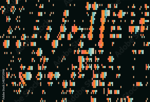 Abstract geometric background with pixels of different sizes and shapes.