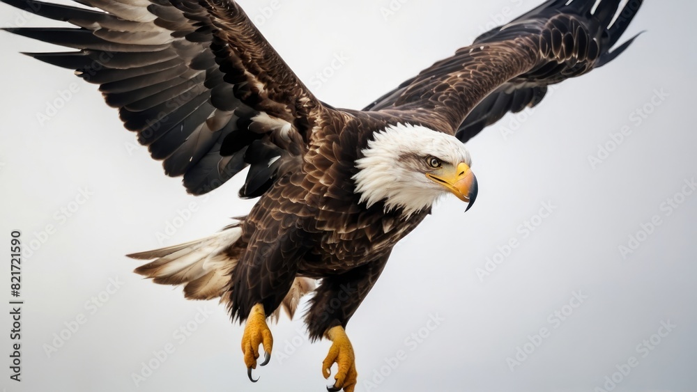 Obraz premium Eagle Flying in snow mountains