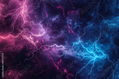 Glowing Lightning Abstract Background.