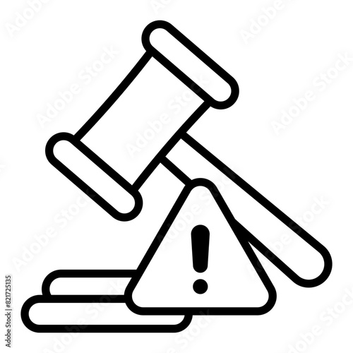 Lawsuit risk icon.