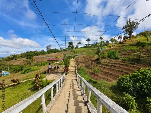 A walkway at MUSFA Bohol Organic & Strawberry Farm in Jagna, Bohol. photo