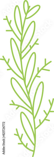 Wallpaper Mural Tree Branches with Leaves and Flowers Line Art
 Torontodigital.ca