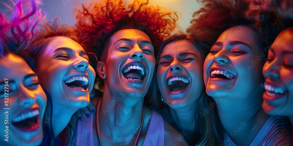 Joyful of Friendship with Vibrant Colors and Emotions Joyful of Friendship with Vibrant Colors and Emotions