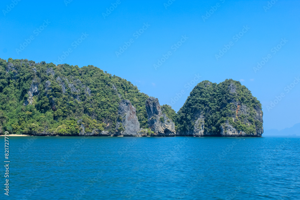 Rock islands in a Phang Nga Bay, Thailand View from boat. Rock islands in a Phang Nga Bay, Thailand View from boat.