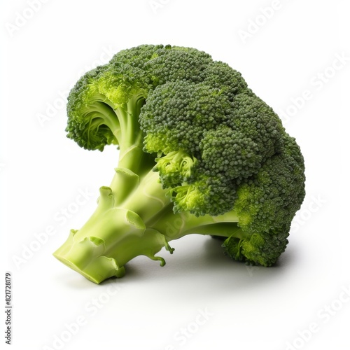 raw broccoli isolated on white background with clipping path