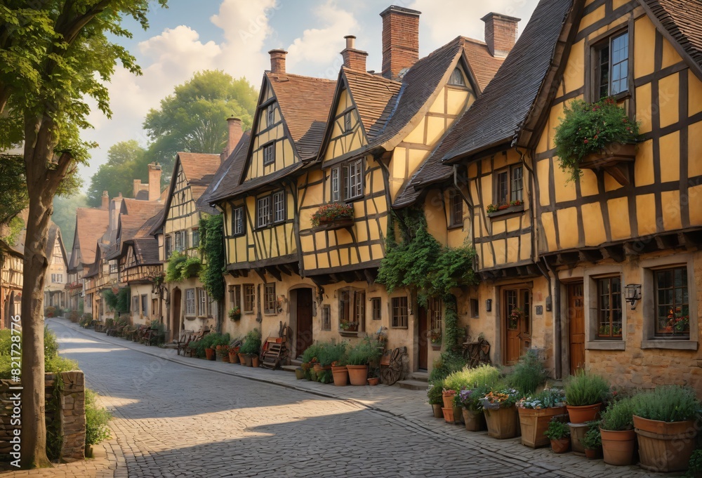 Serene Old World Town Serene Old World Town