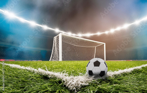 Fußballtor und Fußball