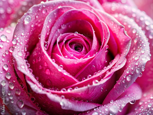 pink rose with drops