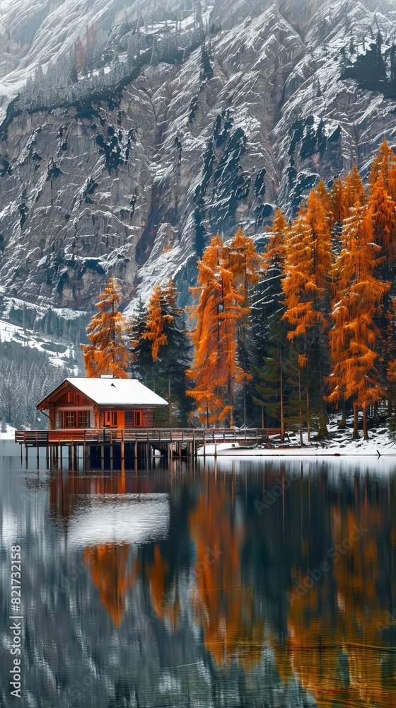 Fototapeta premium Lake Braies landscape