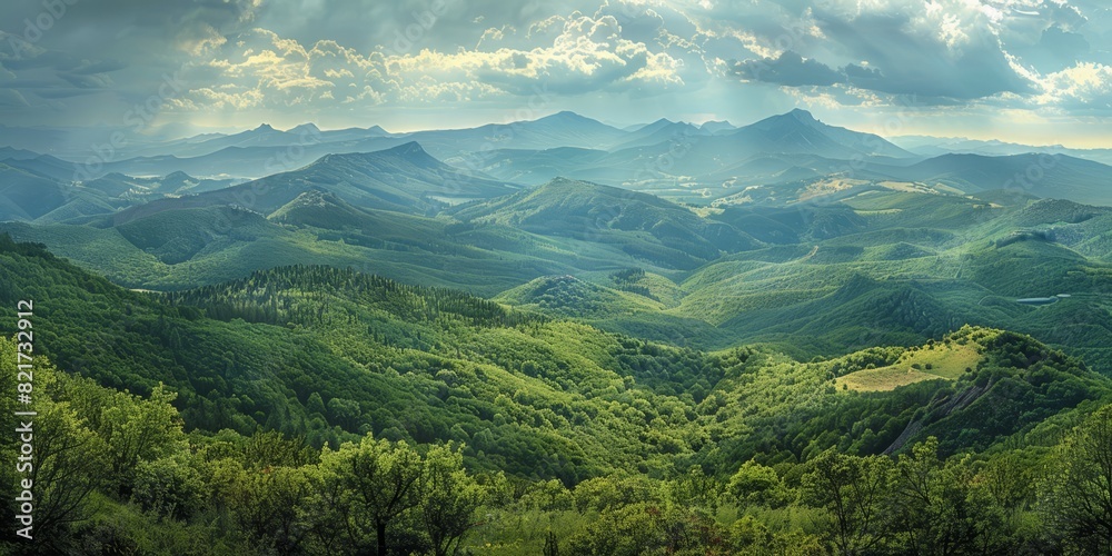 Obraz premium Green Mountain panorama