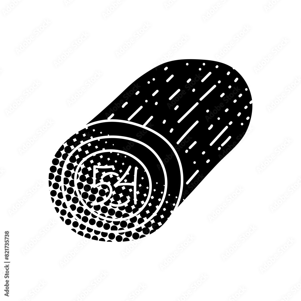 Single wood log with marking black hand drawn icon in halftone texture style Single wood log with marking black hand drawn icon in halftone texture style