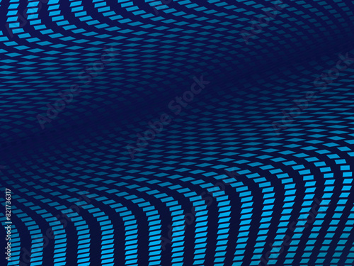 Waving Particle Technology Background Design. Abstract wave moving point flow particles  high tech and big data background design for brochure  flyer  magazine  business card  banner  etc.