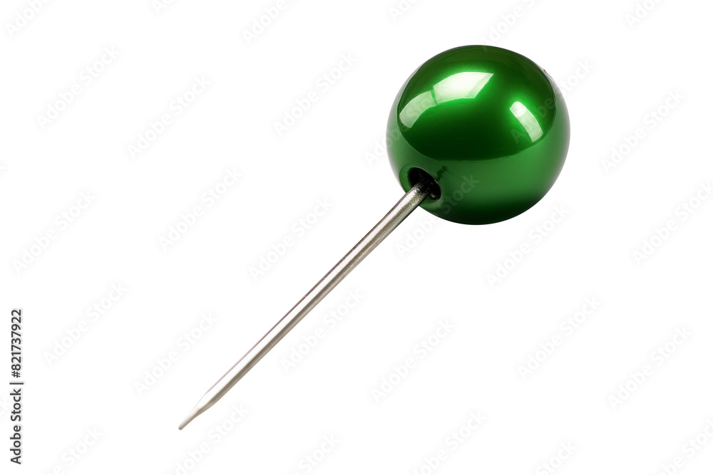 Green pin isolated on transparent background. Green pin isolated on transparent background.
