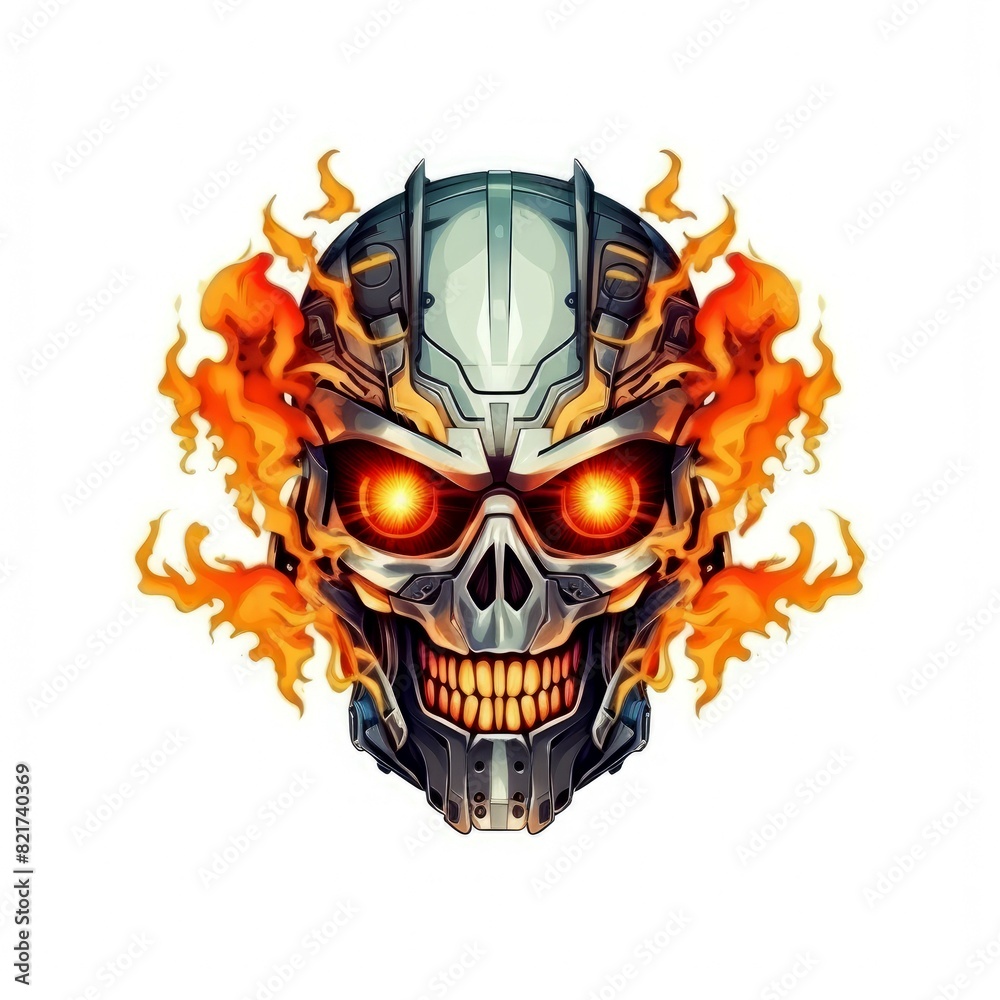 Obraz premium Art illustration Character angry mask isolated background