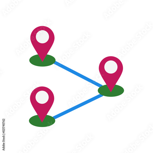 Route  Flat icon