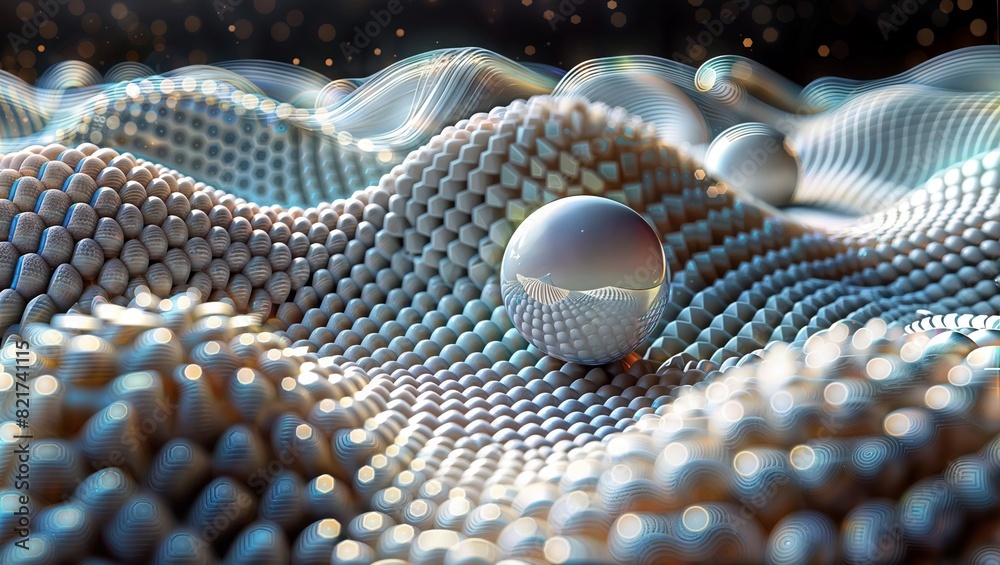 Surreal digital art composition with abstract shapes, spheres, and waves created using fractals, combining blue, brown, and metallic tones in a hypnotic, futuristic style. Surreal digital art composition with abstract shapes, spheres, and waves created using fractals, combining blue, brown, and metallic tones in a hypnotic, futuristic style.