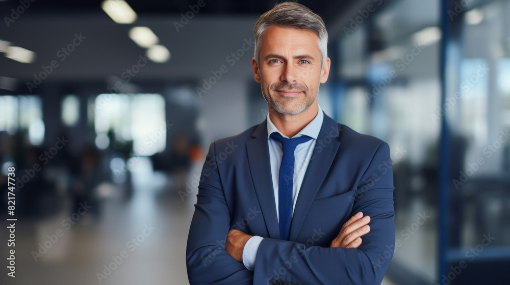 Fototapeta premium confident businessman standing at office
