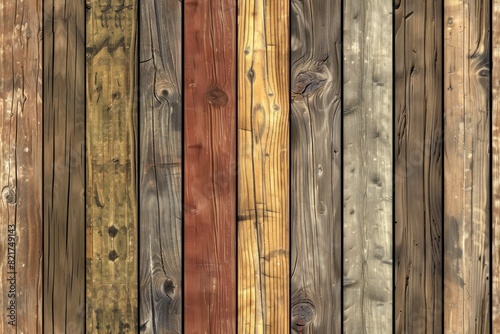 Realistic Seamless Wooden Floor Planks Texture Pattern