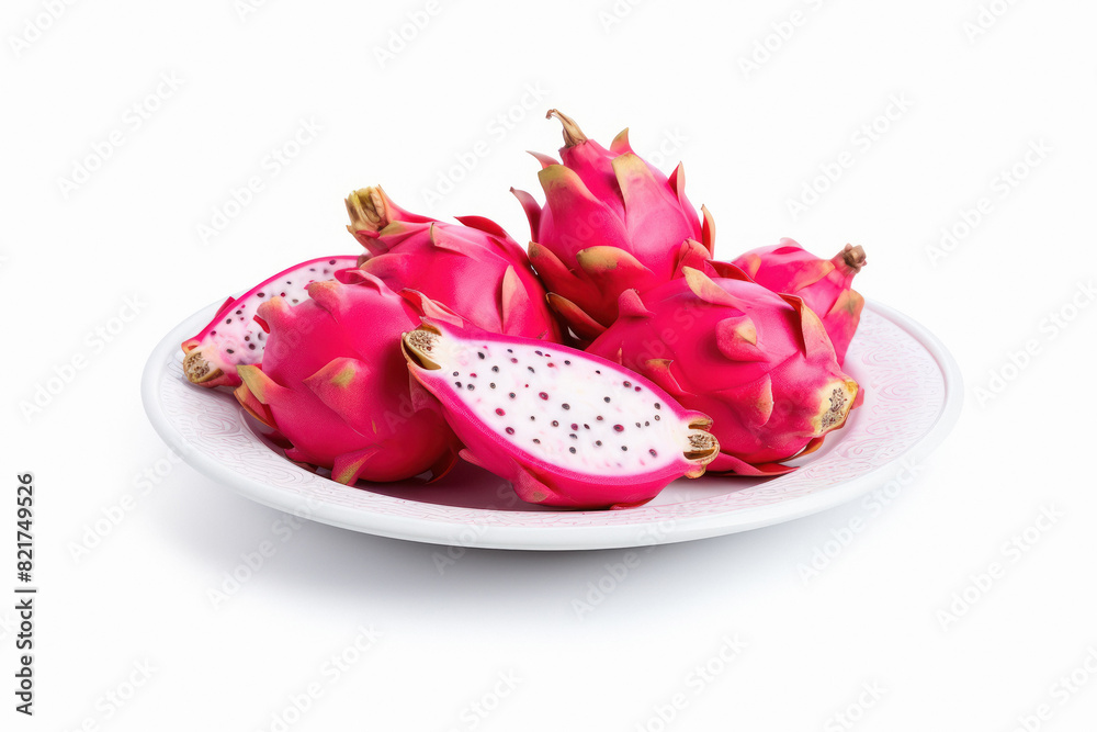 dragon fruit in the plate dragon fruit in the plate