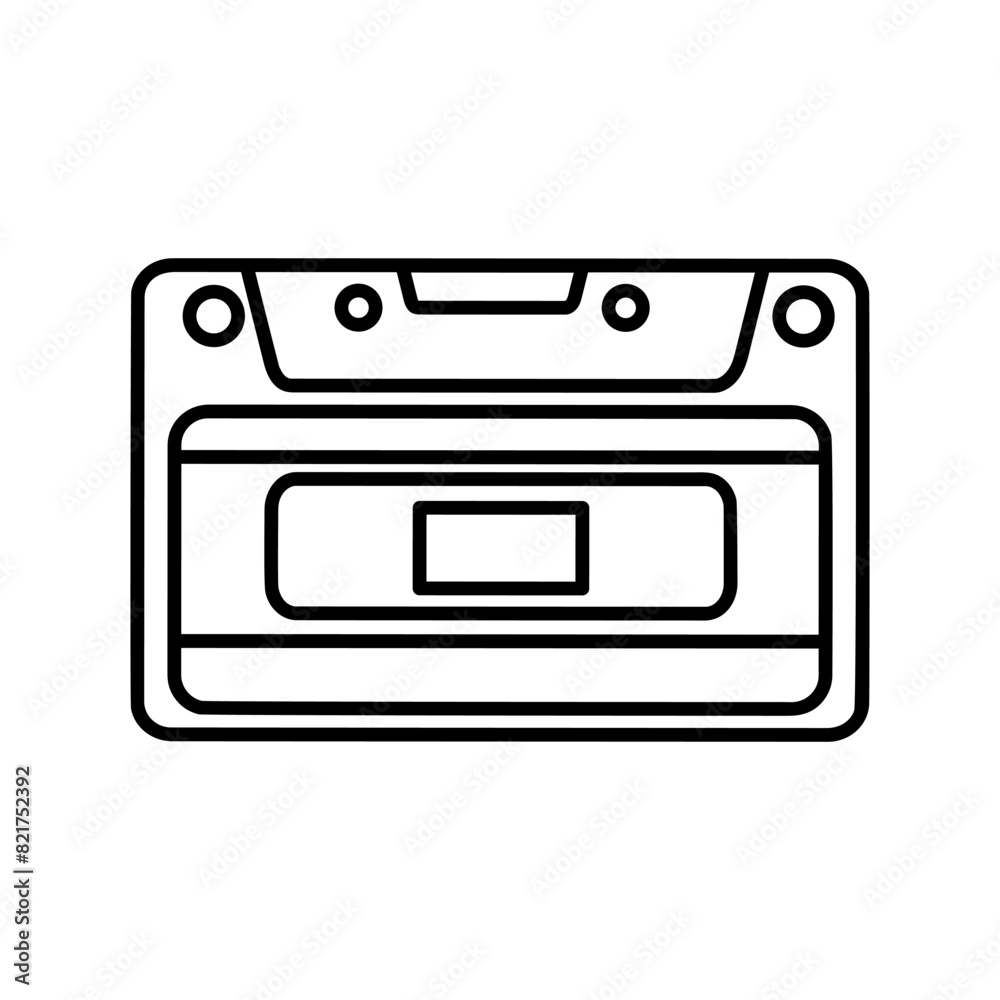 Audio cassette icon vector. Cassette illustration sign. VHS symbol or logo. Audio cassette icon vector. Cassette illustration sign. VHS symbol or logo.