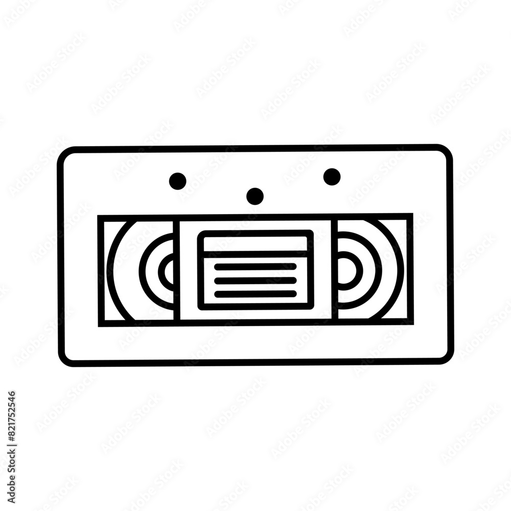 Audio cassette icon vector. Cassette illustration sign. VHS symbol or logo. Audio cassette icon vector. Cassette illustration sign. VHS symbol or logo.