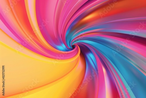 Abstract art showing quantum tunneling effect in bright colors