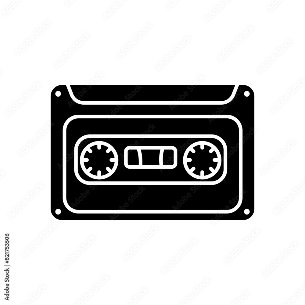 Audio cassette icon vector. Cassette illustration sign. VHS symbol or logo. Audio cassette icon vector. Cassette illustration sign. VHS symbol or logo.