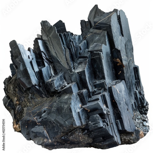 A clump of oil shale. Transparent background. photo