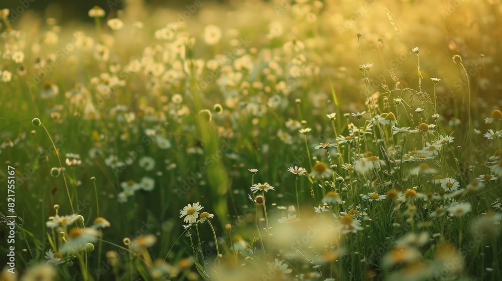 Lithuanian wild flower field, negative space Lithuanian wild flower field, negative space