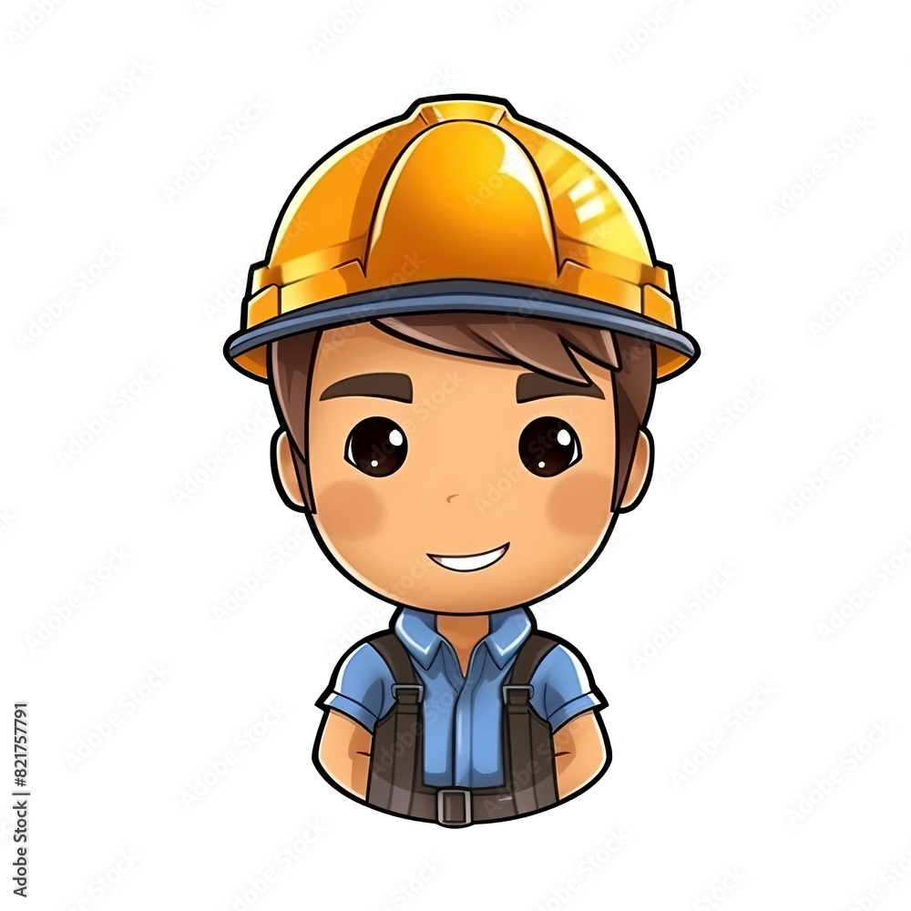 Art illustration Character cute worker isolated background Art illustration Character cute worker isolated background