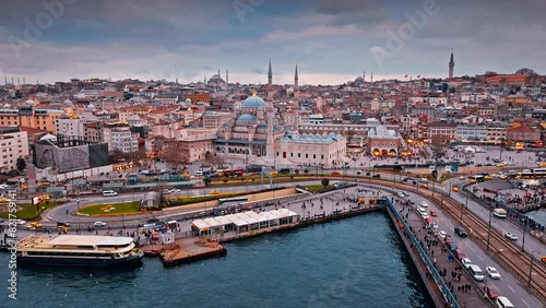 Aerial  view of istanbul photo