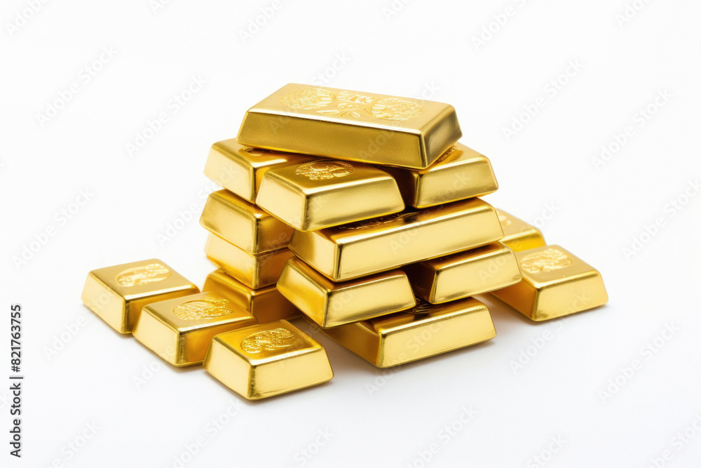 gold bar on white background gold bar on white background