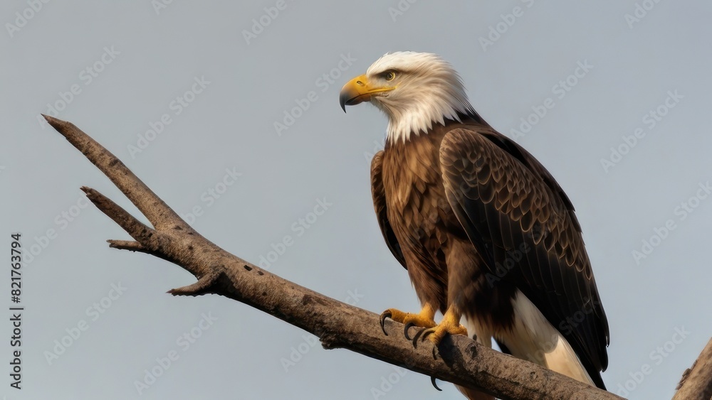 Eagle fly in snow Mountain Sit on Branch Eagle fly in snow Mountain Sit on Branch