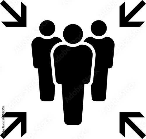 Emergency evacuation assembly point sign. Assembly point icon. Safety Signs. Evacuation Plan. Vector illustration